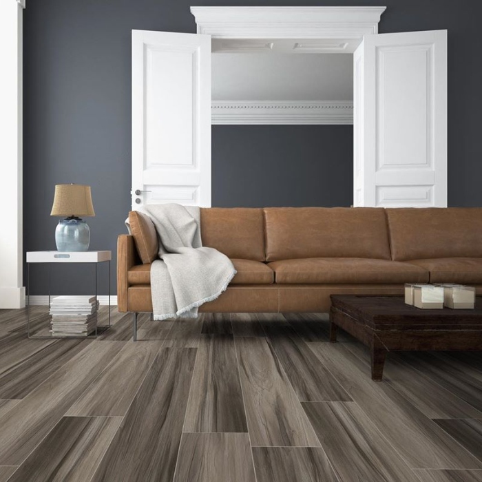 coffee wood look plank vinyl tile+ looring
