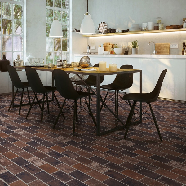 get the look of reclaimed brick with porcelain tile