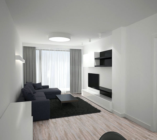 pietra porcelain polished living room tile with stone look