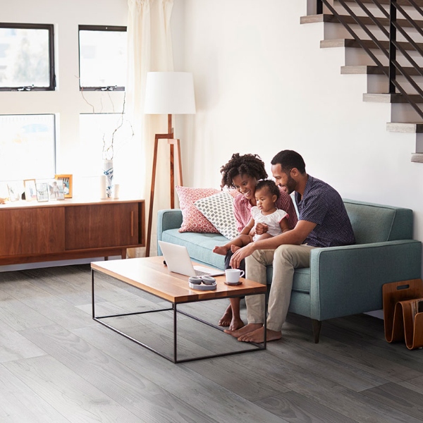 LVT flooring in living room