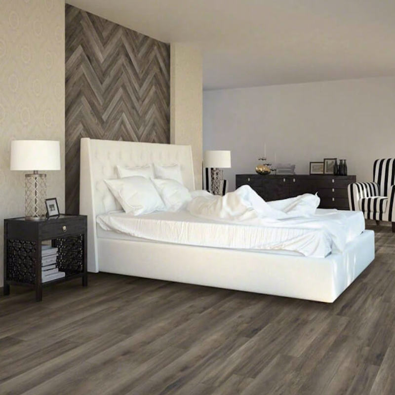 porcelain wood tile bedroom