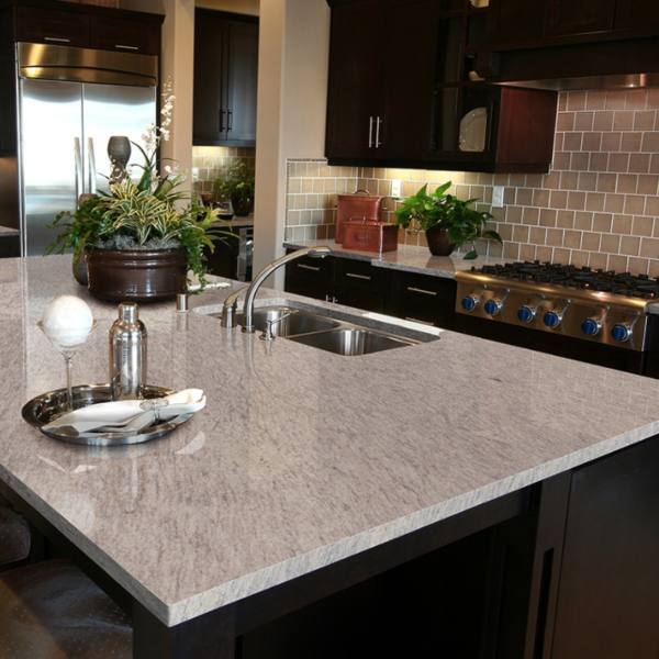 cherry wood kitchen with granite counter
