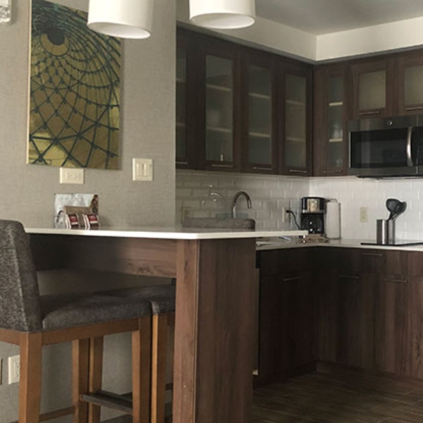 quartz counter for hotel room