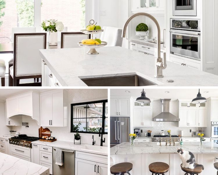 Our Absolute Favorite Marble Look Quartz Kitchen Countertops