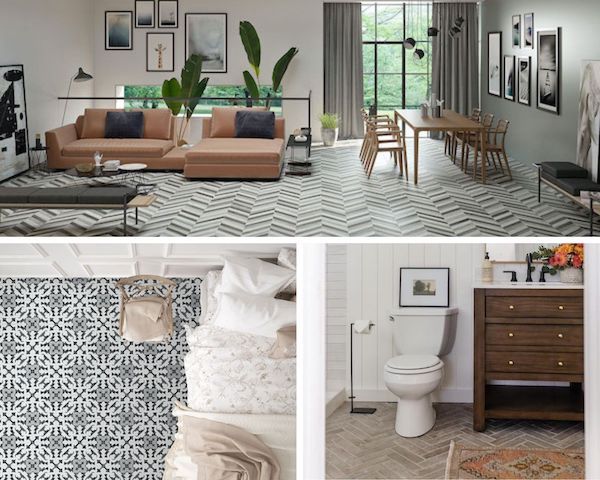 improve any room with these easy porcelain floor tile patterns