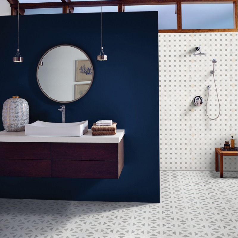dotty marble mosaic tile