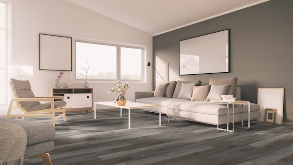 vinyl plank flooring in living room