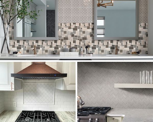 creative backsplash tile patterns for standard tile shapes
