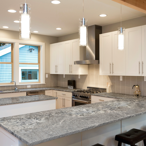 Gray Granite Countertops To Elevate Your Modern Kitchen   Msi Silver Falls Grey Granite Modern Kitchen 