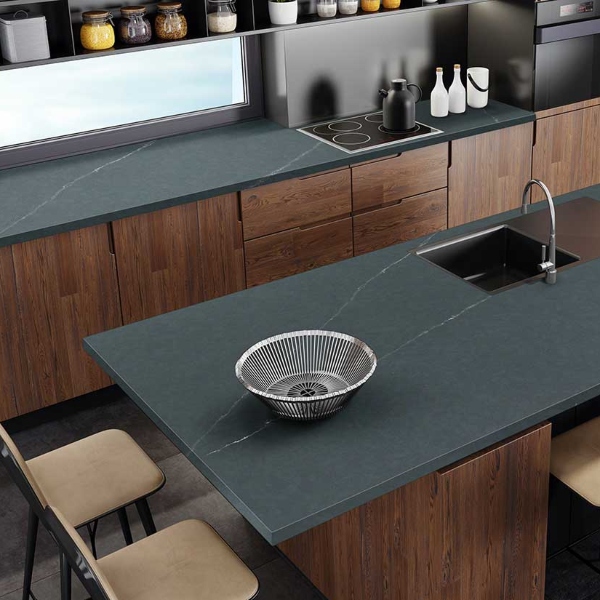 Matte Black Quartz Countertops