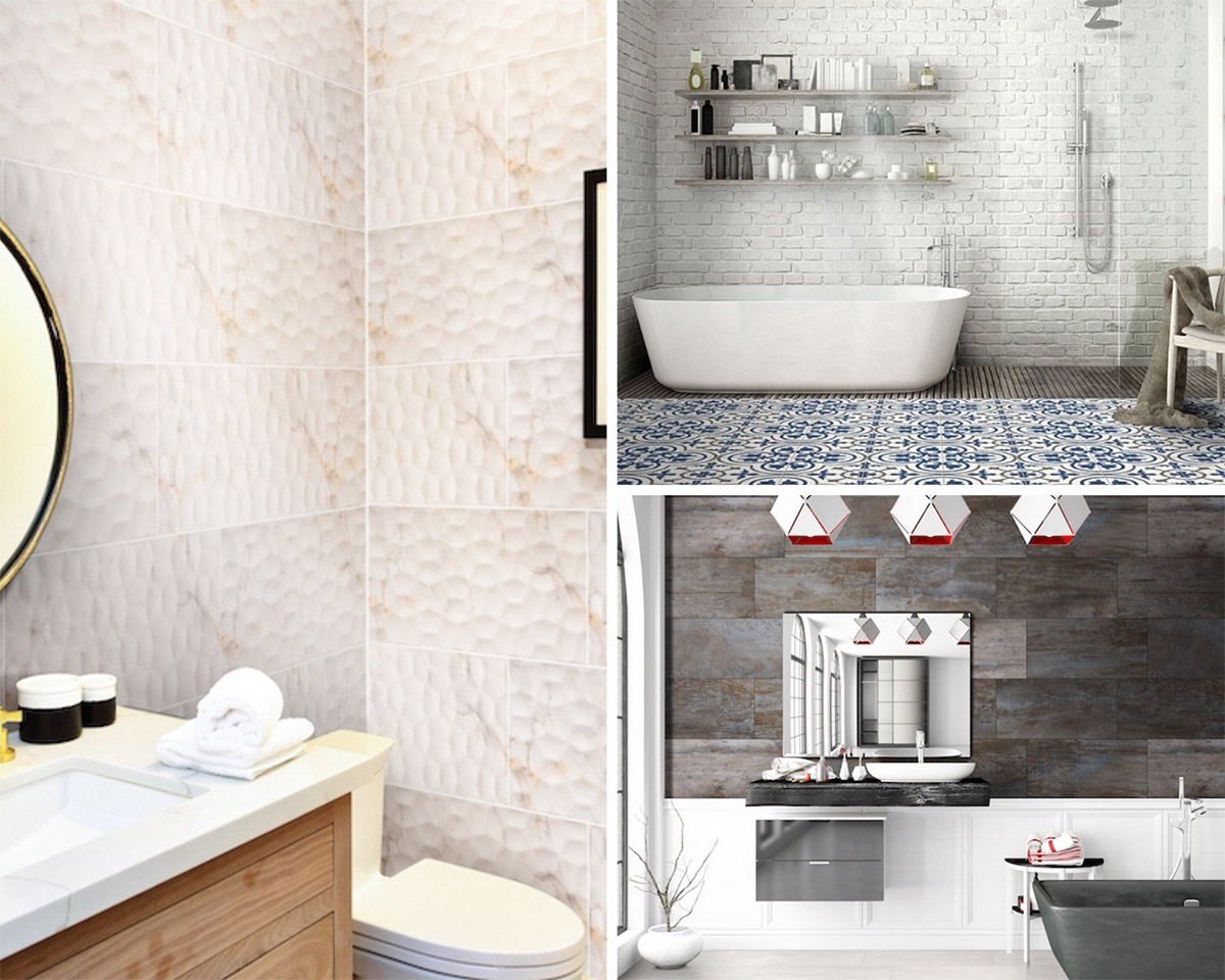 6 Bold Bathrooms Using Porcelain Tile