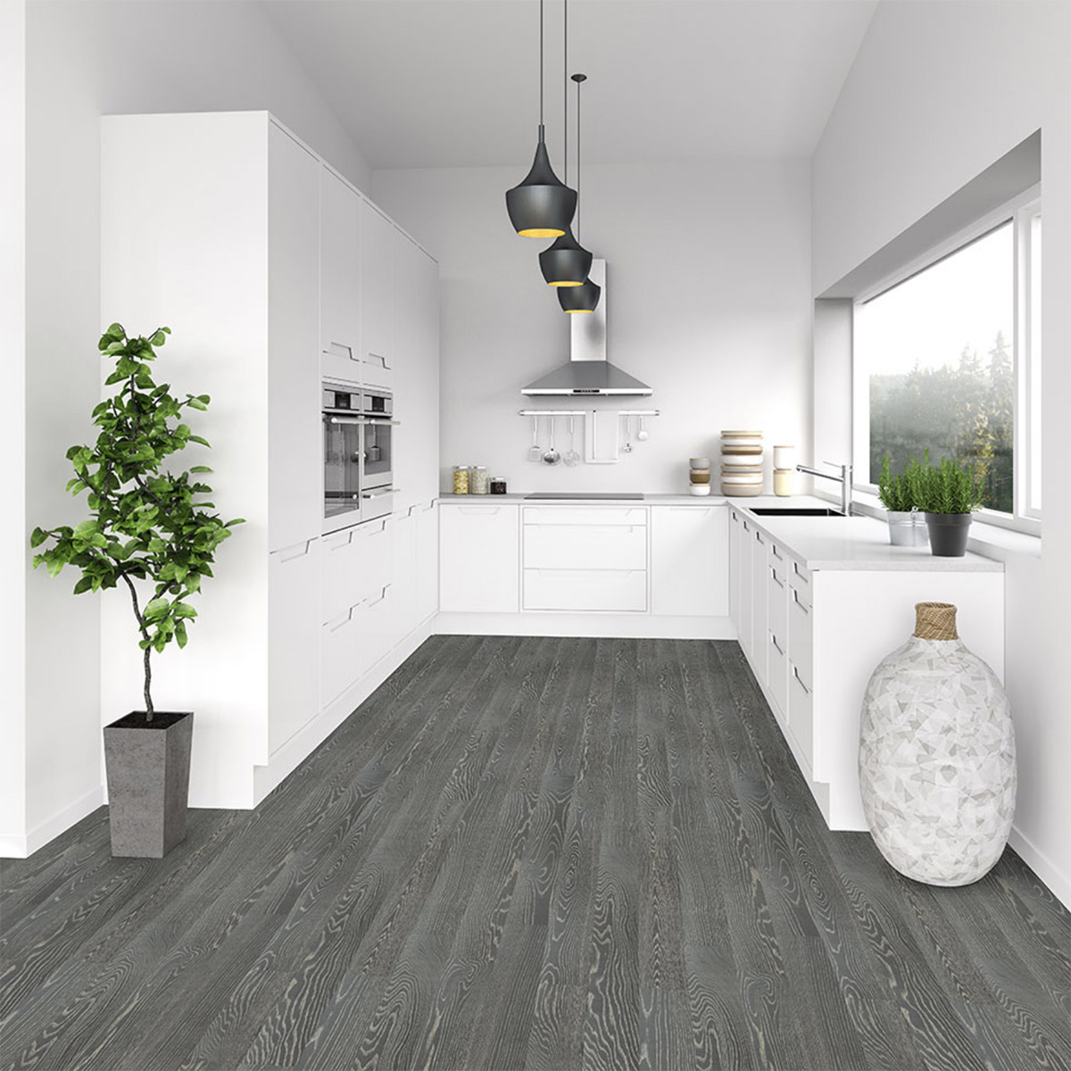 Hot flooring for kitchens is wood — but what about water?