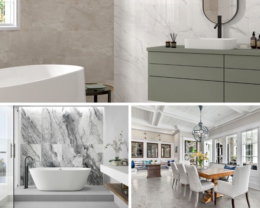 get luxurious natural marble looks with the new kaya porcelain collection