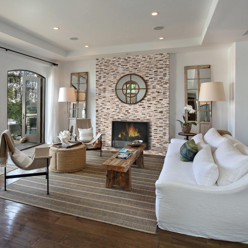 MSI Stacked Stone Splitface Wall Tile Creates Dimensional Style