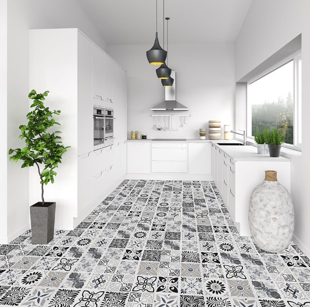 Black and White LVT  Buy vinyl tiles online!