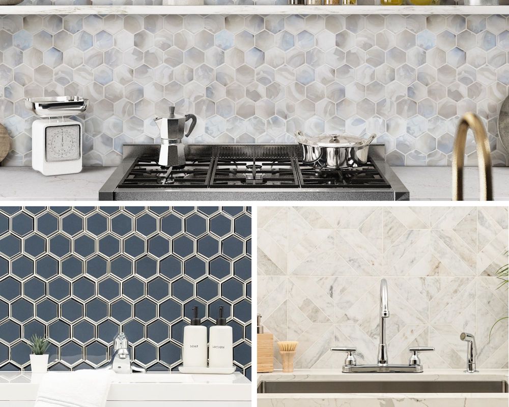 Create A "Hexy" Kitchen Backsplash With Hexagon Tile
