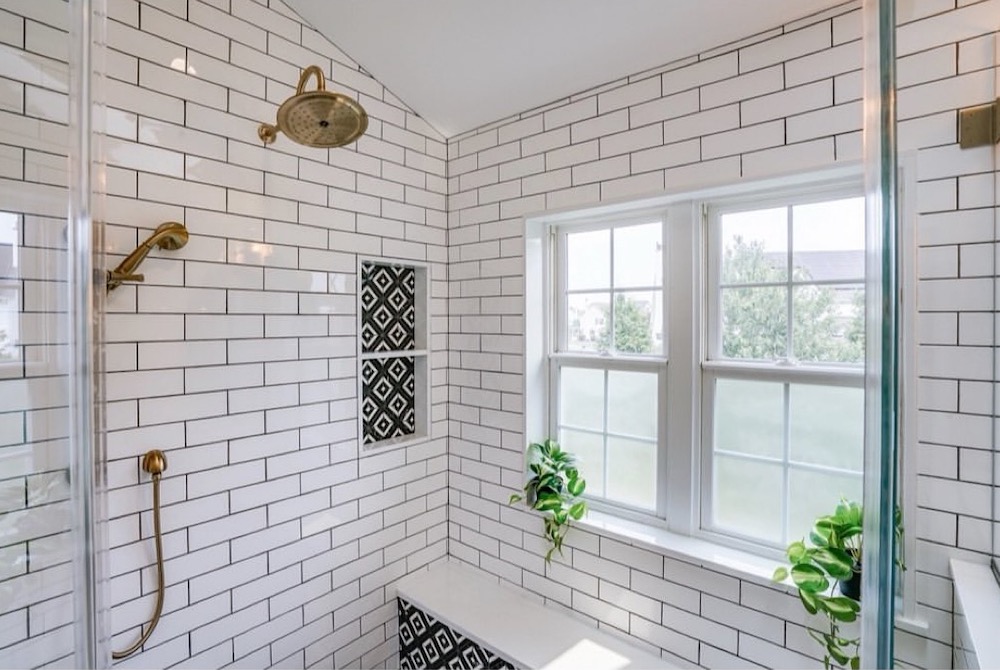 brick tiles for shower walls like