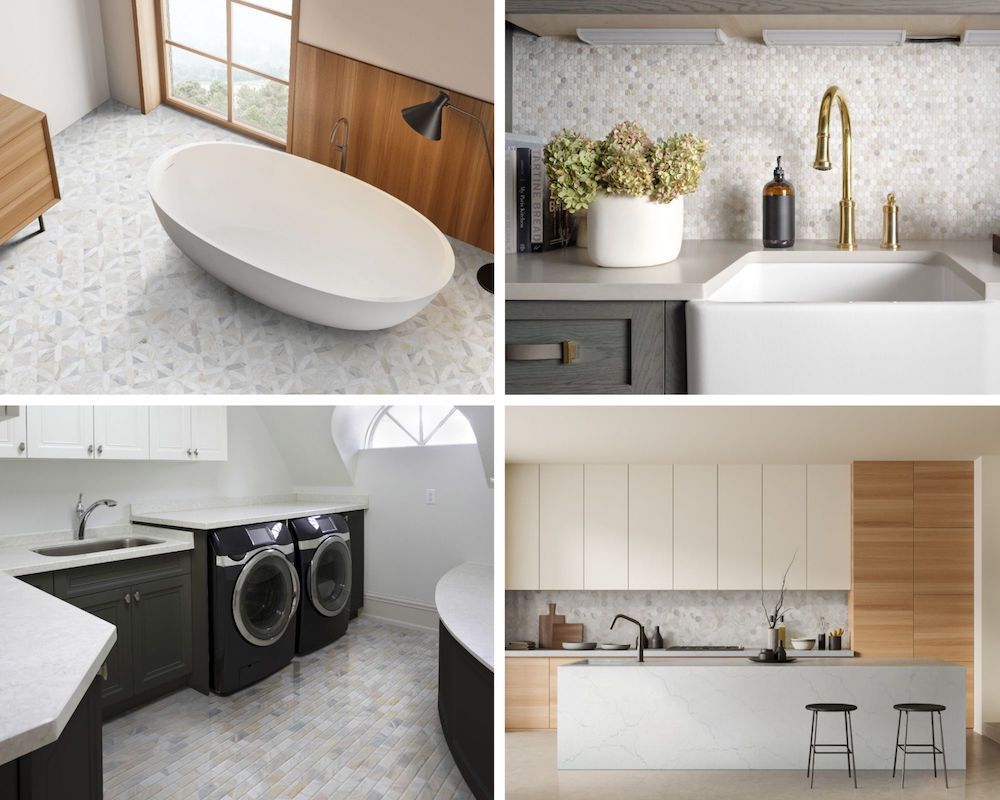 Athena Gold Natural Stone Collection: Modern Shapes And Timeless Patterns