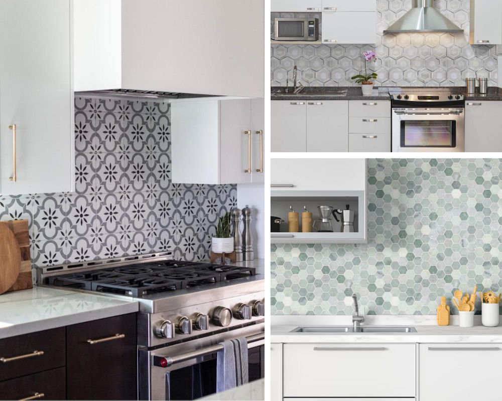 MODERN White Glass Metal Kitchen Backsplash Tile