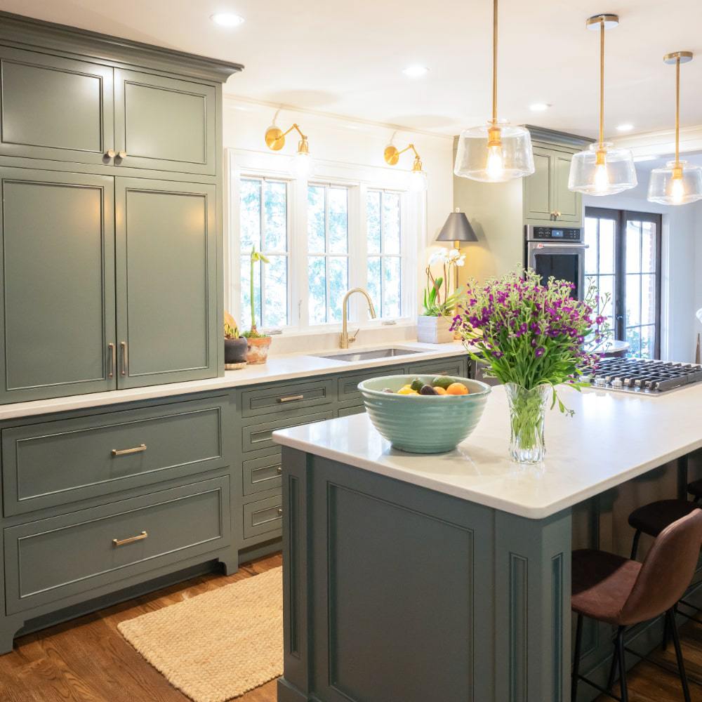 green quartz countertops