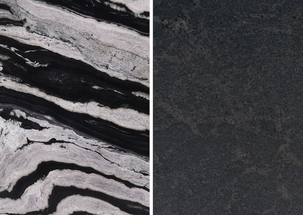 color comparison of black granite vs similar colors 👀 all aligns