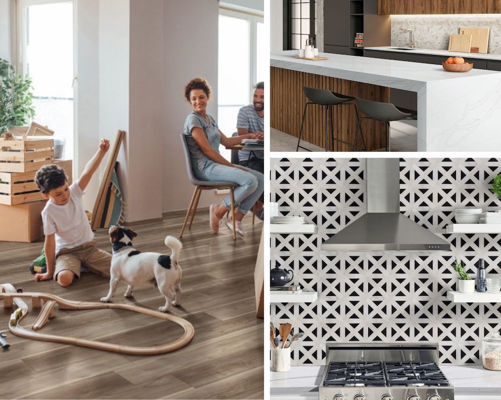 MSI's Improved Kitchen Visualizer Showcases The Latest Quartz Colors, Backsplash Tiles, And Luxury Vinyl Flooring