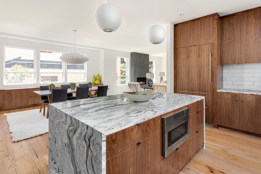 Gray Brown Wood Kitchen & Bathroom Countertop Cabinet