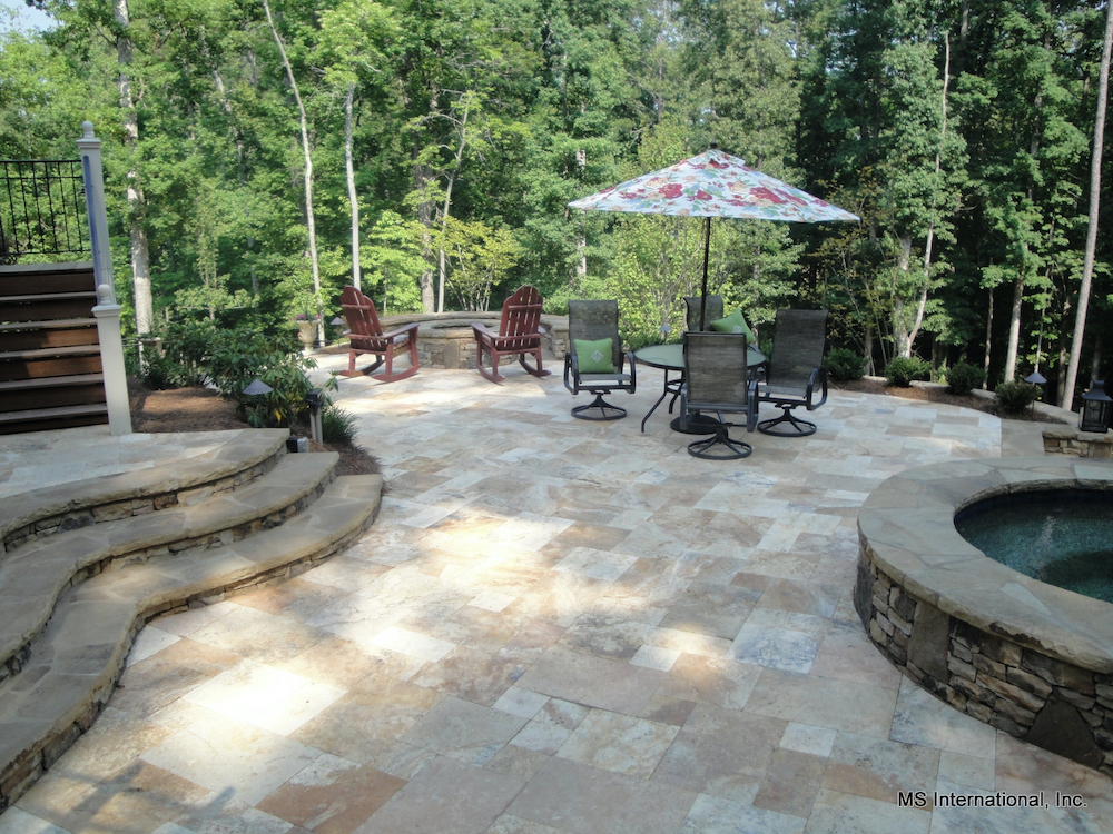 DIY Travertine paver inspirations for summer-ready patio