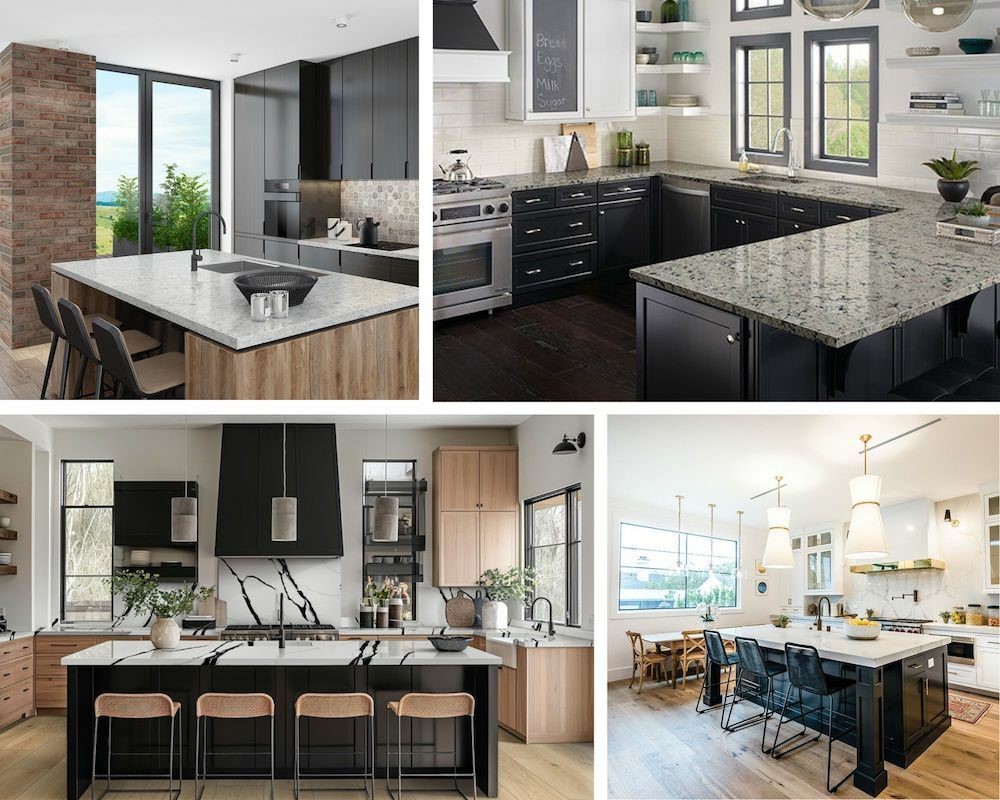 Using Dark And Contrasting MSI Quartz Countertop Colors As Focal Points In Modern Kitchens