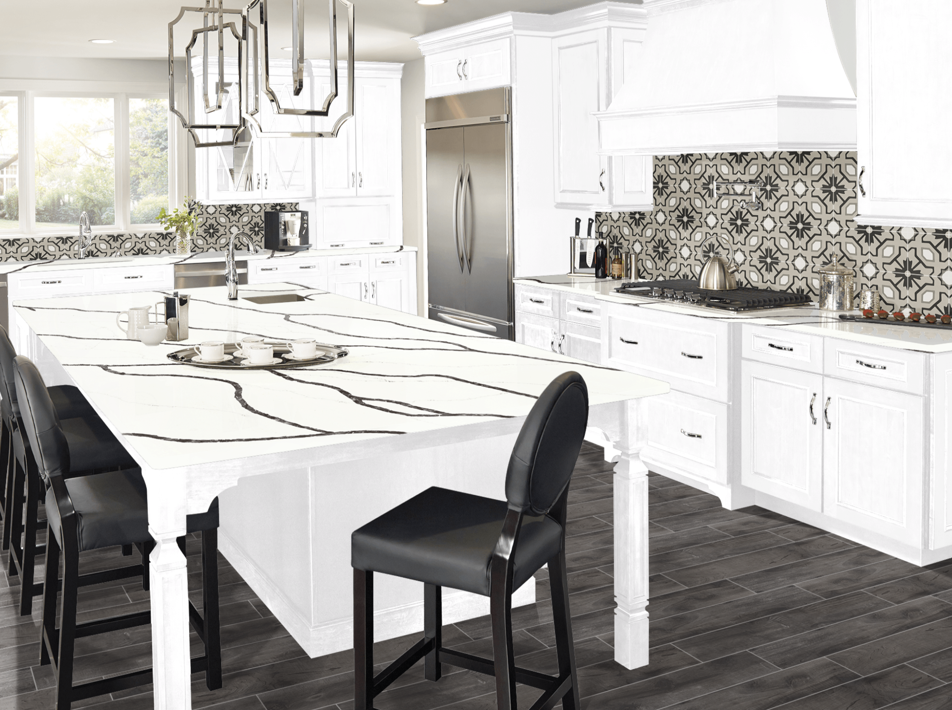 calacatta-laza-night-quartz-kennzi-tahai-tile-white-cabinets