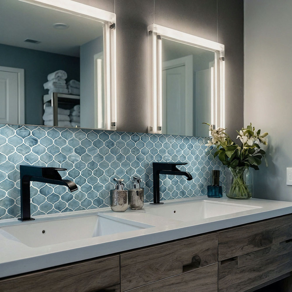 msi-blue-shimmer-arabesque-tile-in-bathroom-backsplash