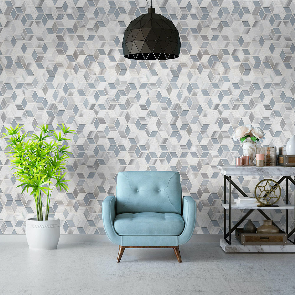 msi-harlow-cube-pattern-wall-tile-in-living-room-wall
