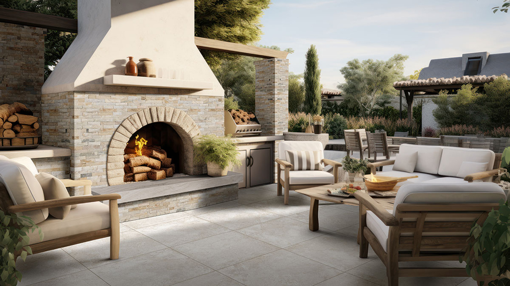 arctic-golden-stacked-stone-outdoor-fireplace