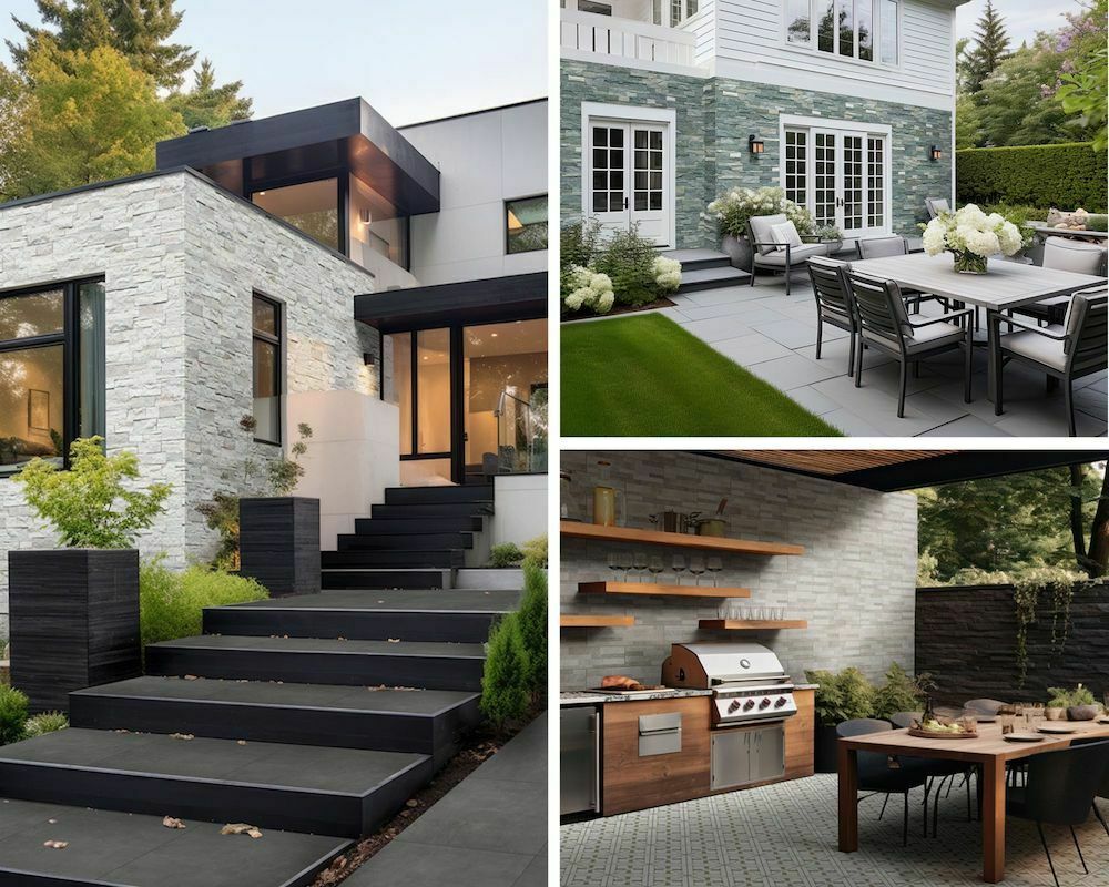 Create A Striking Outdoor Space With Modern Stacked Stone Styles