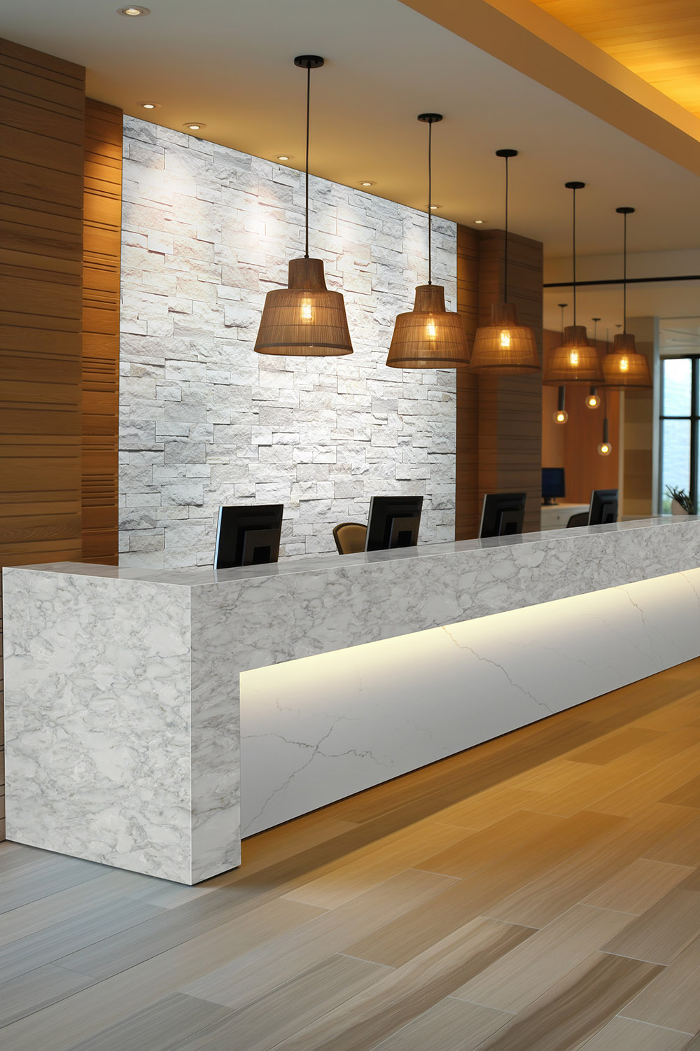 calacatta-ocellio-quartz-countertop-hotel-lobby