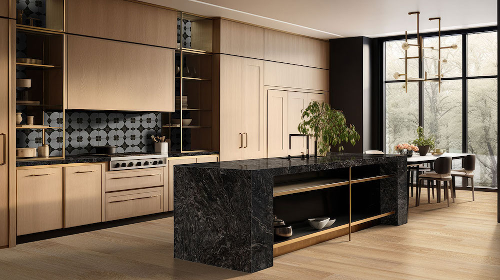 msi-black-forest-granite-in-waterfall-kitchen-countertop