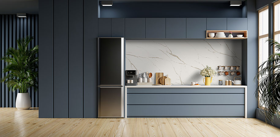 msi-calacatta-laza-oroquartz-in-kitchen-coutertop-and-lighting