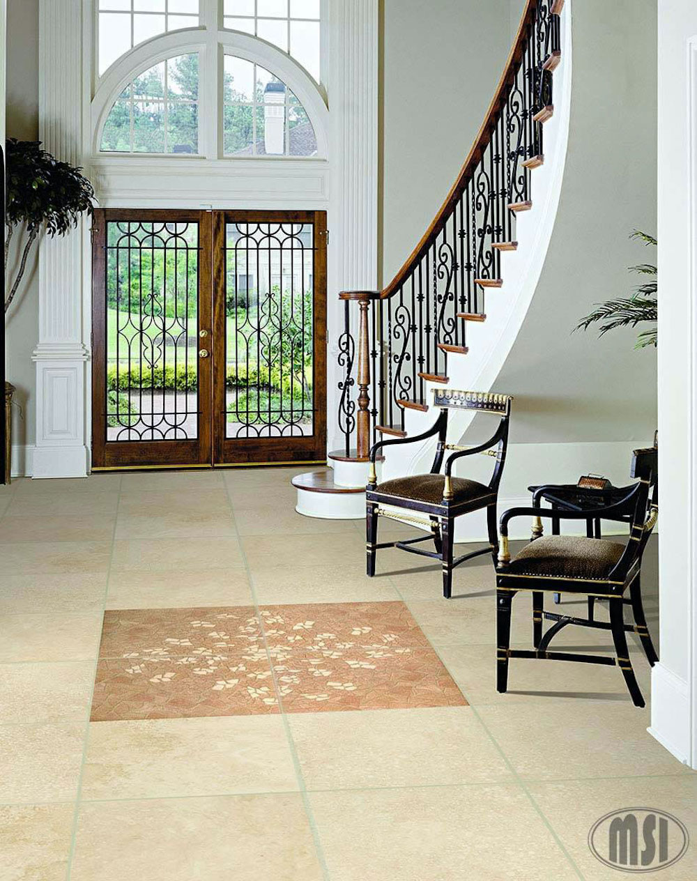 msi-tuscany-ivory-travertine-oversized-tilein-foyer