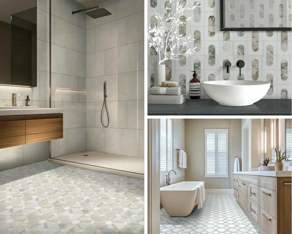 MSI Mosaic Tile Showcases 8 New Natural Stone Shapes In Warm And Cool White Tones