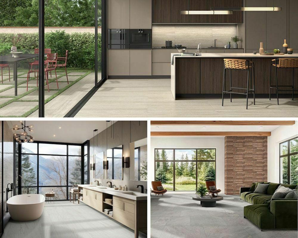 Porcelain Tile Styles Featuring Stowe, Cordova, And Malahari Seamless Large-Format Flooring