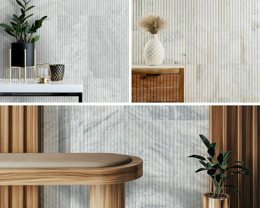 MSI’S Marble Fluted Tile Collection: Arabescato, Capri, And Carrara