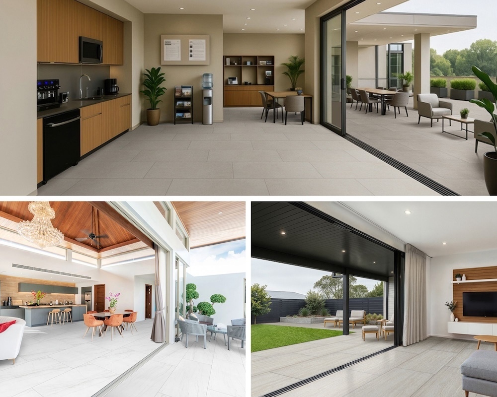 Extend Your Style Outdoors With Coordinating Tile & Pavers