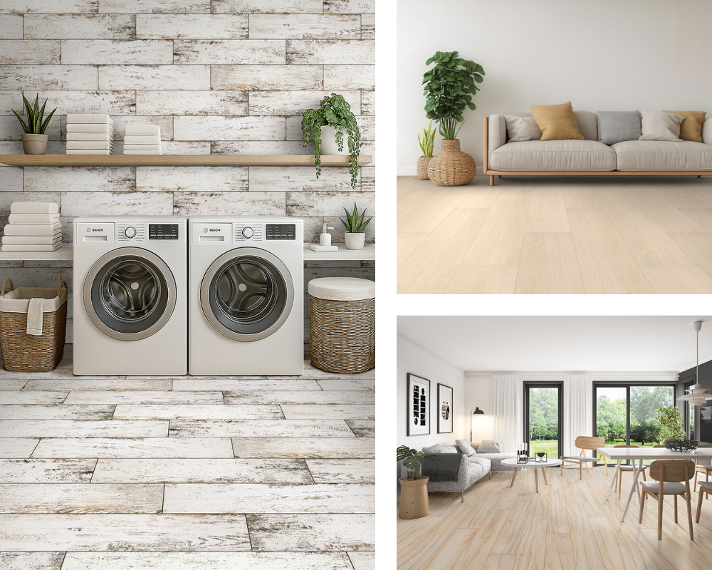 Hardwood Style, Ultimate Waterproof Protection With Wood Look Porcelain Tile