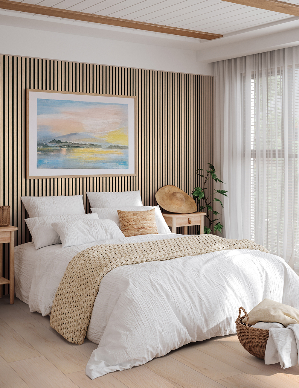 blonde-acoustic-wood-slat-panel-headboard