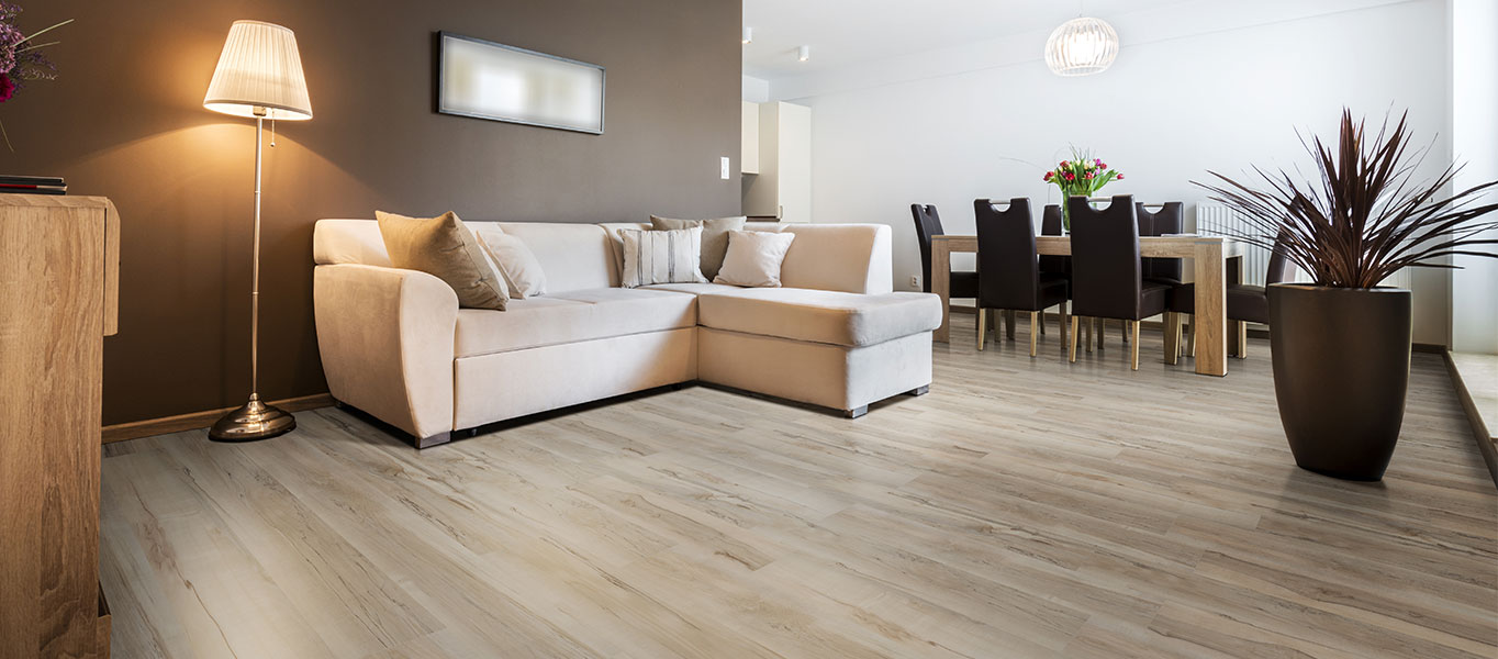 Livingroom with luxury vinyl plank flooring