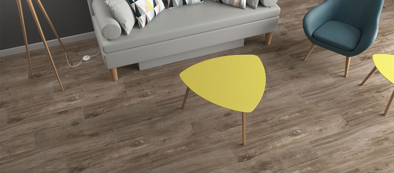 living room with luxury vinyl plank flooring