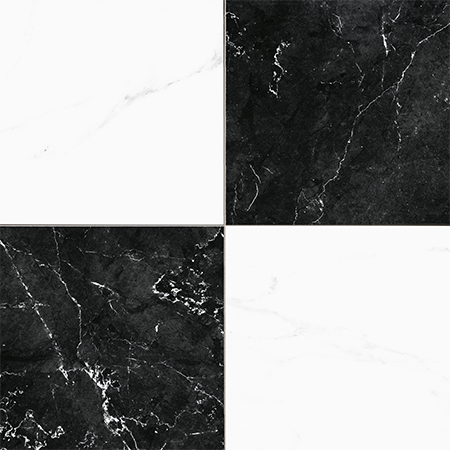 Noir Blanc Grid Porcelain Tile