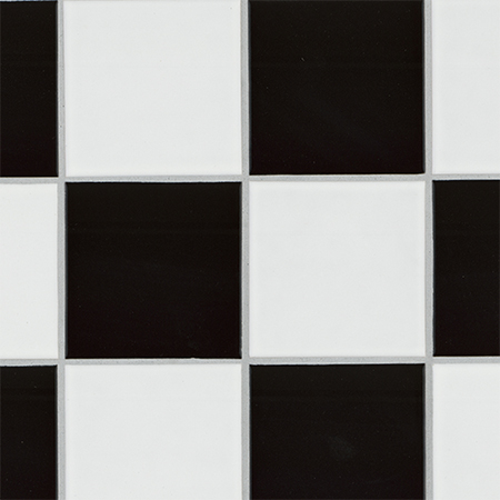 White and Black Checkered Matte tile