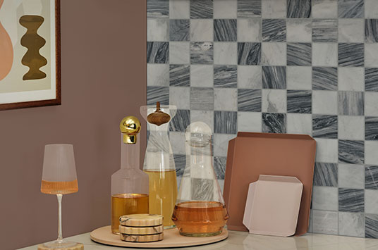 Checkered Looks Backsplash