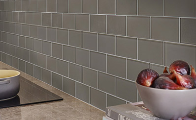 Glass Metal Gray Copper Mosaic Backsplash Tile